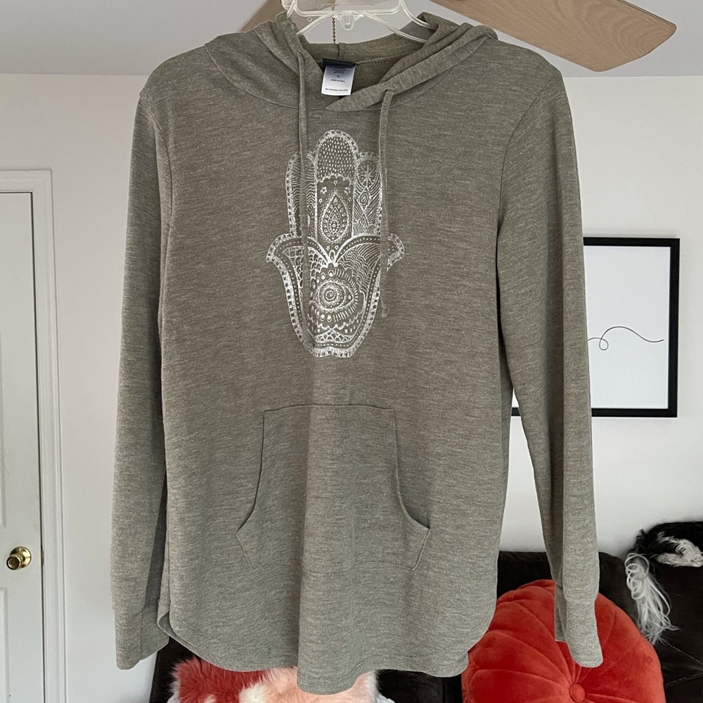 Modern Lux Army Green Bohemian Light Sweatshirt